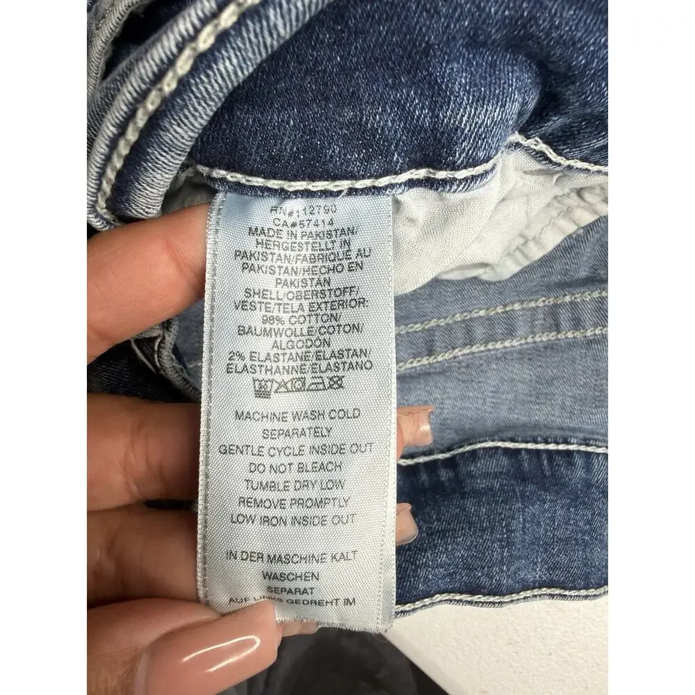 True Religion Men's Denim Jeans Light Wash Ricky Relaxed Size 38x32 Straight Leg